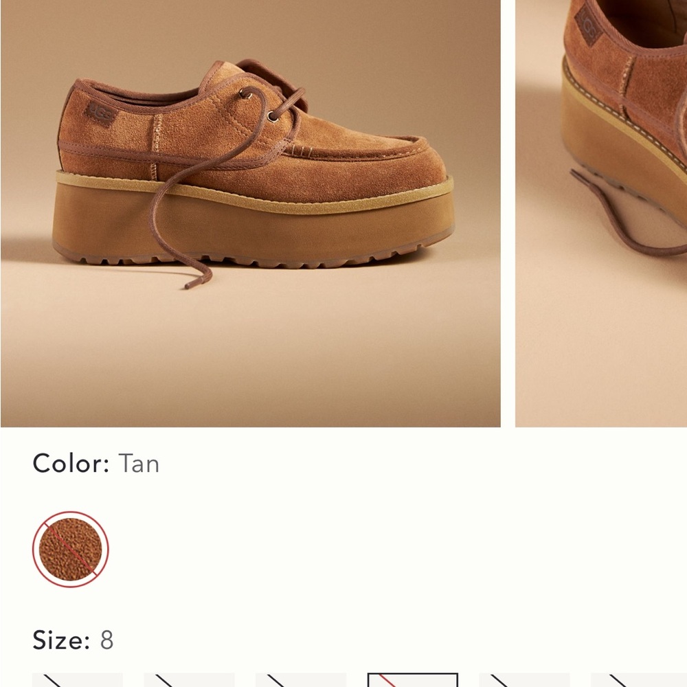 Ugg CityFunc Lace-up Platform Suede Shoes